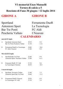 Calendario e classifiche Manuelli - CSI-Fano