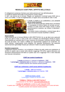 affitto teatro - Teatro della Caduta