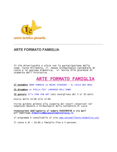 ARTE FORMATO FAMIGLIA - Centro Turistico Giovanile