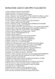 DOMANDE GIOCO GRUPPO NAZARETH