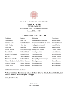 Convocazioni lauree - Lauree e Lauree Magistrali