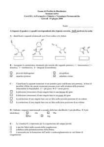 Esame di Profitto in Chimica Biologica