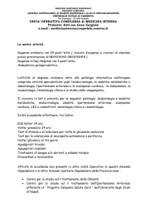 Le Attività della Unità Operativa di Medicina Interna