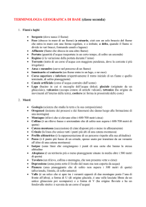 Terminologia geografica di base. La geografia fisica