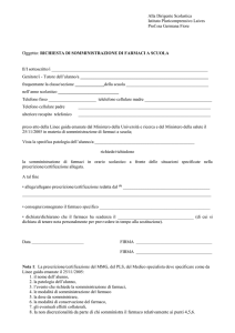 Modulo somministrazione farmaci - Istituto Pluricomprensivo Laives