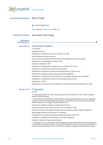 Marco Puglia Europass CV, ESP