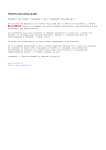TRUFFA SUI CELLULARI