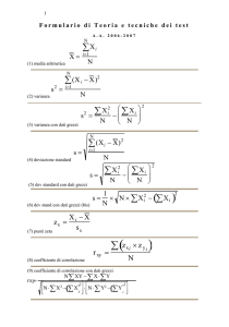 Formulario di Teoria e tecniche dei test