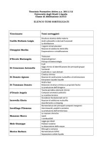 Tirocinio Formativo Attivo a.a. 2011/12 Università degli Studi L