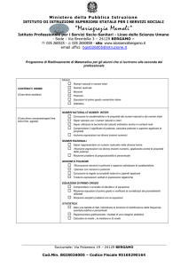 Contenuti minimi classe prima professionale