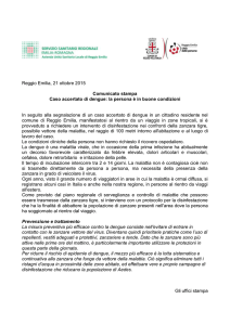 vedi il comunicato stampa dell`ASL