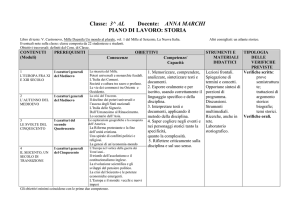 piano di lavoro
