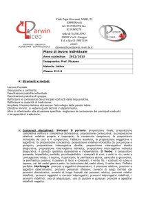 Piano di lavoro