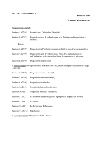 ITA 2102 - Morfosintassi 2