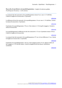 Problemi sul parallelogramma. Formato modificabile OpenUbiMath.