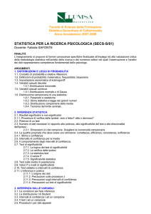 statistica per la ricerca psicologica