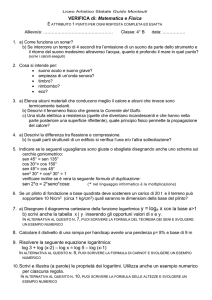 Verifica di recupero 1° trimestre classe 4° B - Liceo Artistico