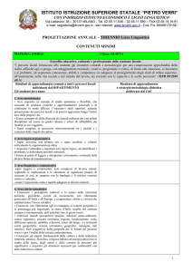 PROGETTAZIONE ANNUALE – TRIENNIO Liceo Linguistico