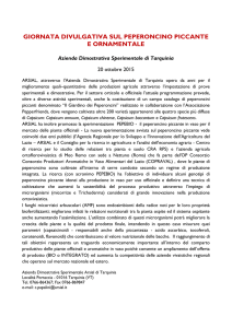 GIORNATA DIVULGATIVA SUL PEPERONCINO PICCANTE E