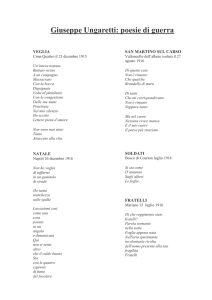 Giuseppe Ungaretti: poesie di guerra