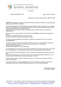 comunicazione n. 264 - progetto oracle wdp