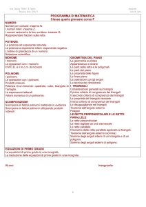 matematica quarta ginnasio corso F