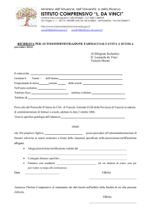 Modulo richiesta AUTO somministrazione
