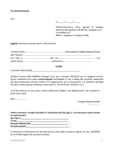 Domanda iscrizione Albo Fornitori 01 03 2015