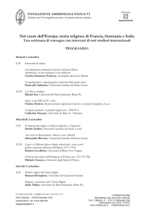 Una settimana di convegno con interventi di noti