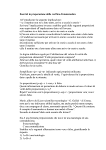 Esercizi in preparazione della verifica di matematica