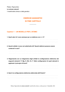 Esercizi aggiuntivi di chimica - Zanichelli online per la scuola