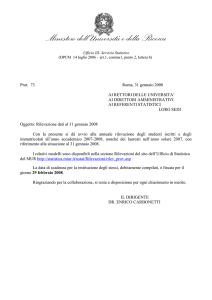 Ufficio III- Servizio Statistico - Ufficio Statistico