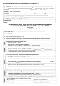 dichiarazione asseverata di conformità tecnica