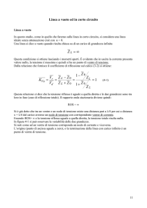 Linea a vuoto ed in corto circuito