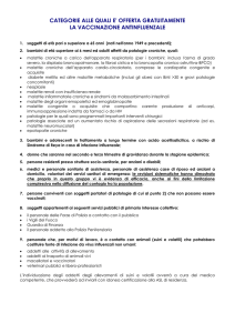categorie alle quali e` offerta gratuitamente