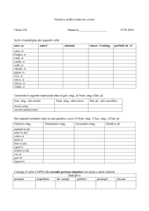Verifica di latino - Liceo Classico Dettori