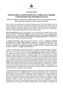 Comunicato stampa associazione paracetamolo