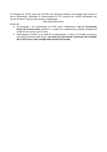 Riconoscimento crediti D, E e F