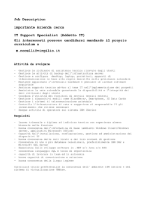 Job Description IT Support Specialist (Addetto IT)