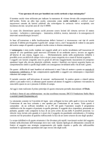 “Una speranza di cura per bambini con cecità corticale a tipo