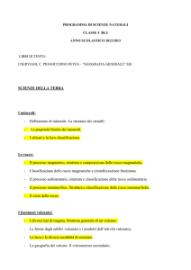 PROGRAMMA DI SCIENZE NATURALI CLASSE 5 BLS ANNO