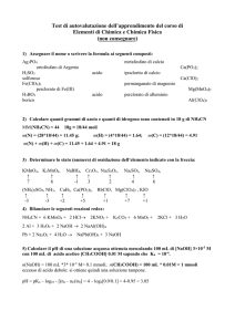 Test di autovalutazione dell`apprendimento del