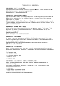 PROBLEMI DI GENETICA - Istituto Comprensivo Statale 1