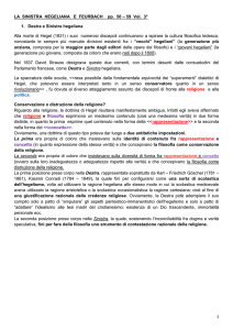 La sinistra hegeliana e Feuerbach (sintesi)