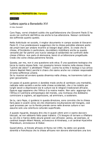 Lettera aperta a Benedetto XVI