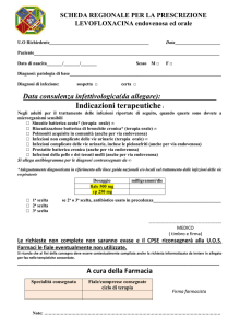 SCHEDA REGIONALE PER LA PRESCRIZIONE DEL