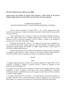 Approvazione del modello di registro degli infortuni e della