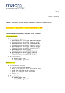 Pag. 1 Verona 13/01/2011 Oggetto: Preparazione server virtuale per