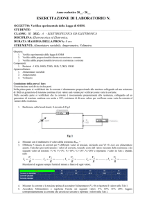 Verifica sperimentale della legge di OHM
