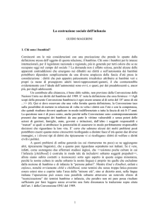 La costruzione sociale dell`infanzia